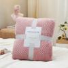 Thick Solid Pineapple Grid Flannel Blankets Coral Fleece Air Conditioning Blanket For All Seasons Lightweight Cozy Nap Bedspread