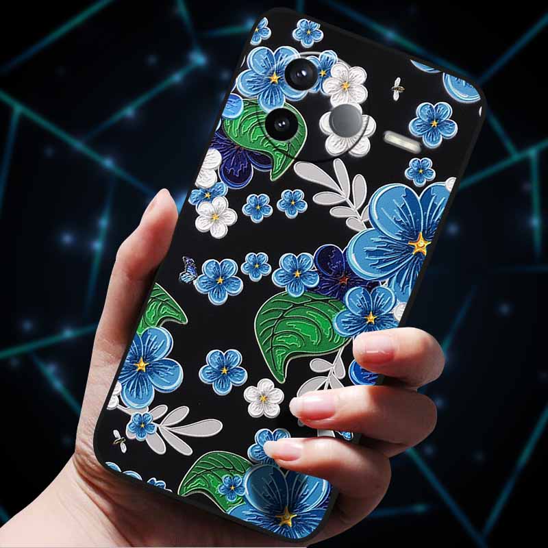 For Xiaomi POCO F7 Ultra Case Xiaomi POCO F7 Pro 3D Flowers Emboss Soft Silicone Phone Cases for POCOF7 Pro Back Cover Coque Bag