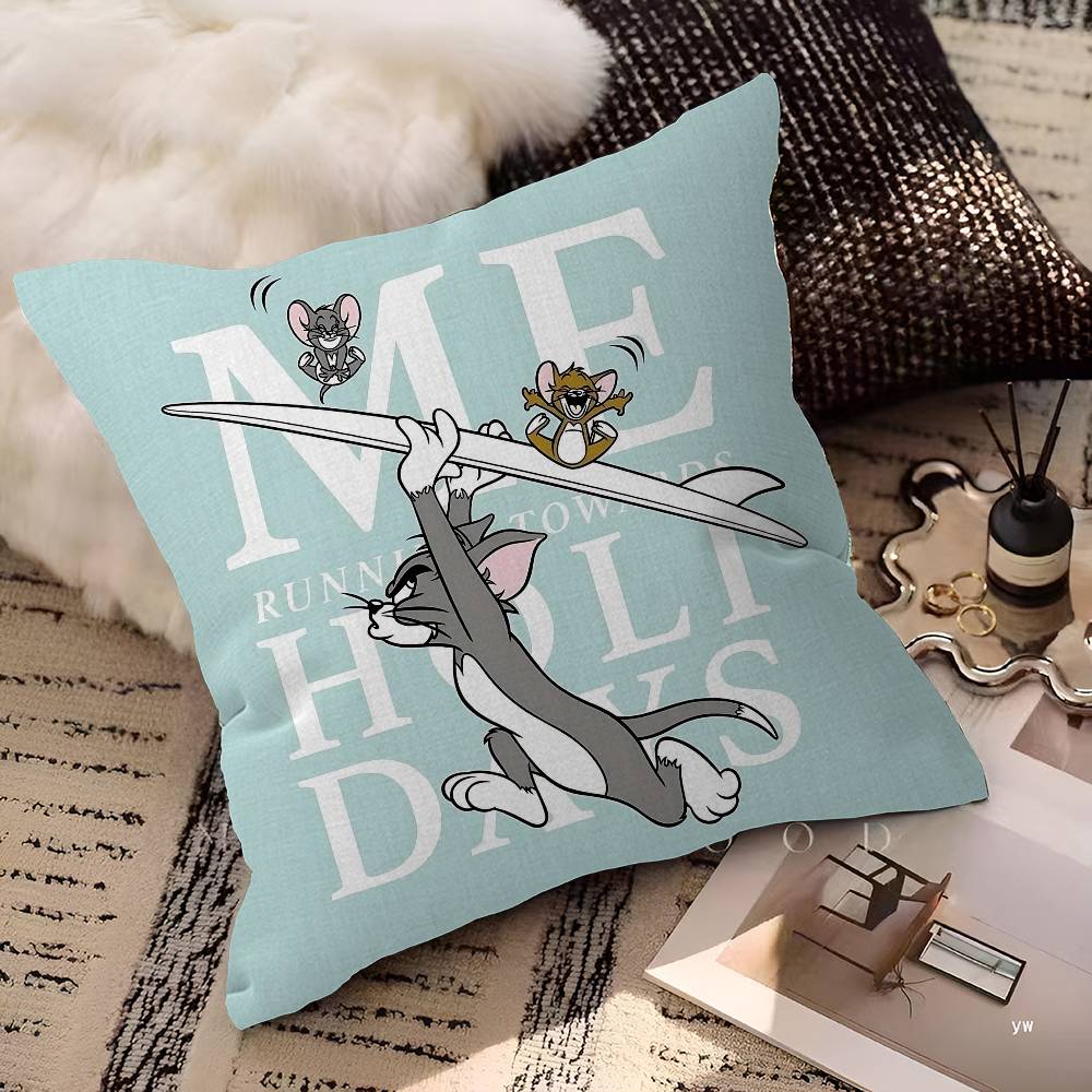 Cartoon Cute T-Tom And J-Jerry Pillow Anime Pillow Sofa Bed Head Pillow Cover Cushion Cover 45x45 Cm Fashion