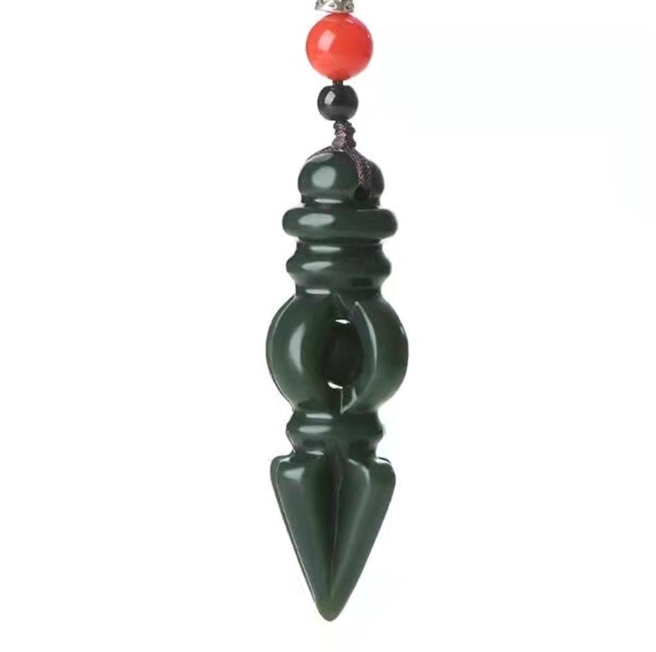 Jade Hetian Qingyu Vajra Pestle Pendant