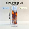 1PC Orange Swirl Fox Fur Abstract Print 750ml Color Plastic Sports Water Bottle Leakproof Flip Straw Lid Suitable for Sports Office Home Use