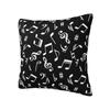 Music Festival Musical Note Throw Pillow Case 40*40cm for Sofa Cushion Cover Soft Polyester Pillowcase Double-sided Printing