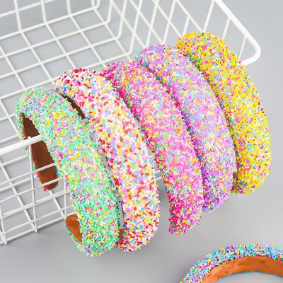 Schwammgepolstertes Haarband Breites Stirnband Bonbonfarben Stirnbänder Erwachsenen Haarschmuck Accessoires für Frauen Mädchen
