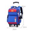 School Bag With Wheels Rolling Backpack for Kids Wheeled School Bag 6 Wheels Trolley Bookbag Carry On Luggage with Lunch Bag