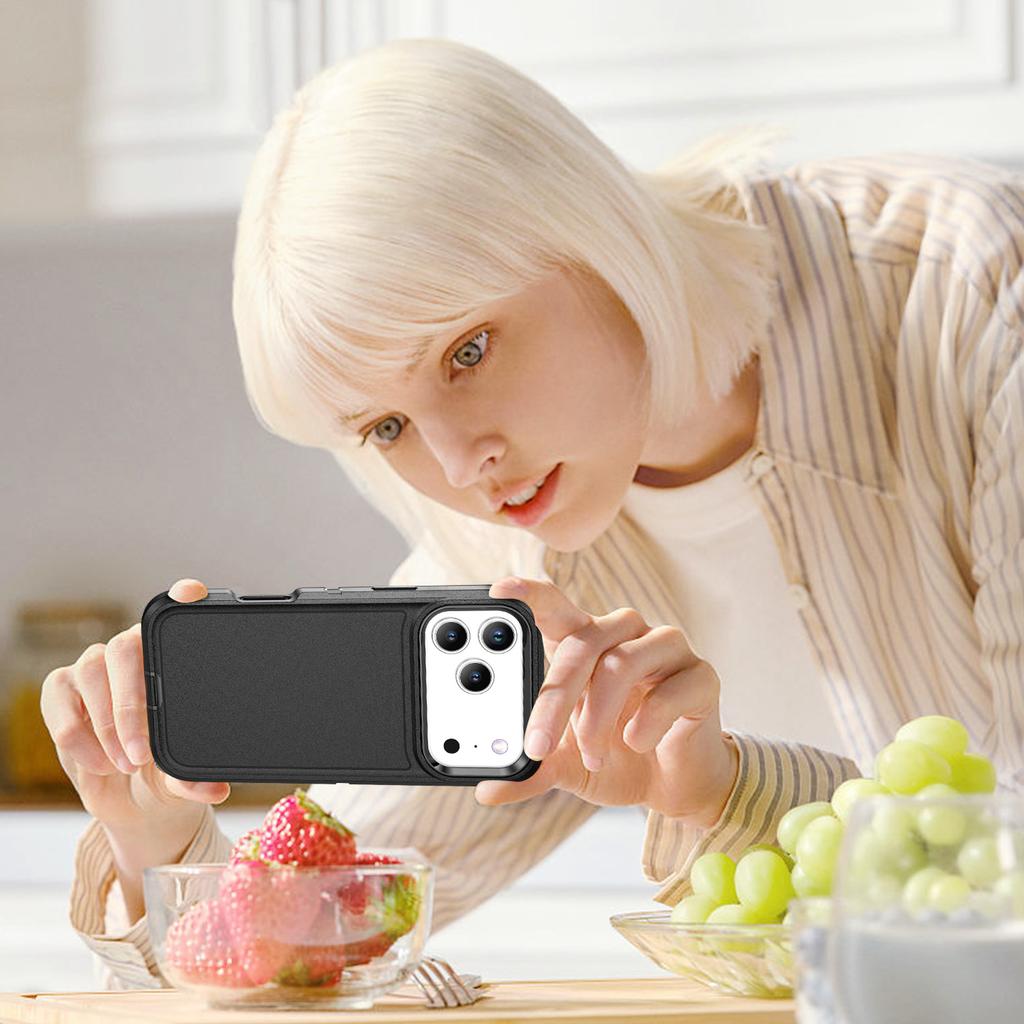 For iPhone 17 Pro Max Case PC+Silicone+EVA 3 in 1 Shockproof Phone Cover