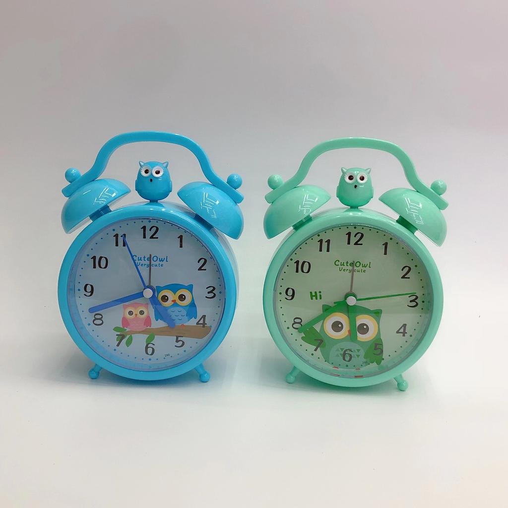 New super cute owl fake bell alarm clock cartoon clock bedroom gift student bedside clock