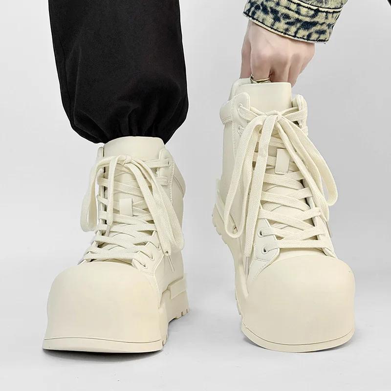 

Heel Platform Fashion Chunky Unisex Shoes All Match Designer Luxury Casual Trainers Increasing Large Size Men Sneakers Sport Ins 35