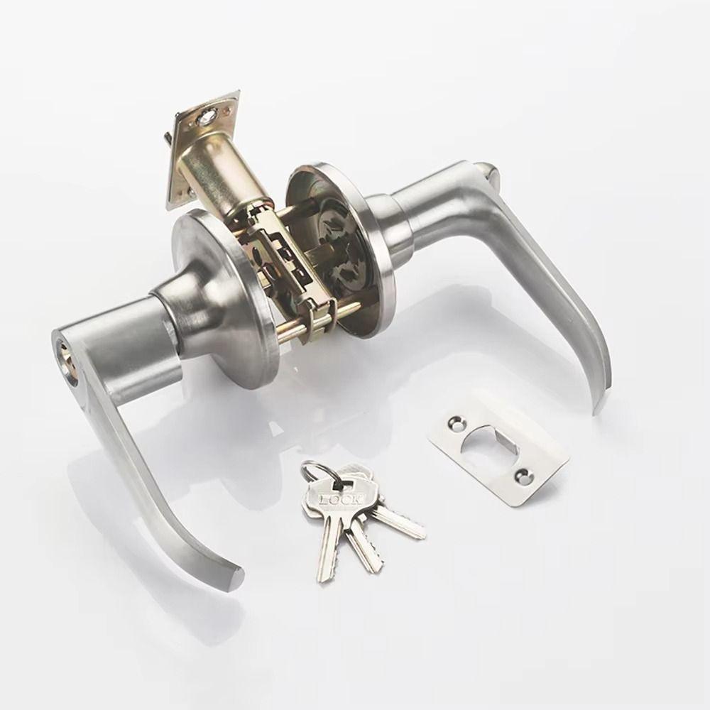 1 Satz Eingangsschiebetürgriffschloss Aluminiumlegierung Schlüssel-Schlösser Neues Knaufschloss