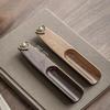 New Ebony Wenge Wooden Matcha Spoon Heat-Resistant Traditional Japanese Chashaku Handmade Tea Sticks Kitchen Tool