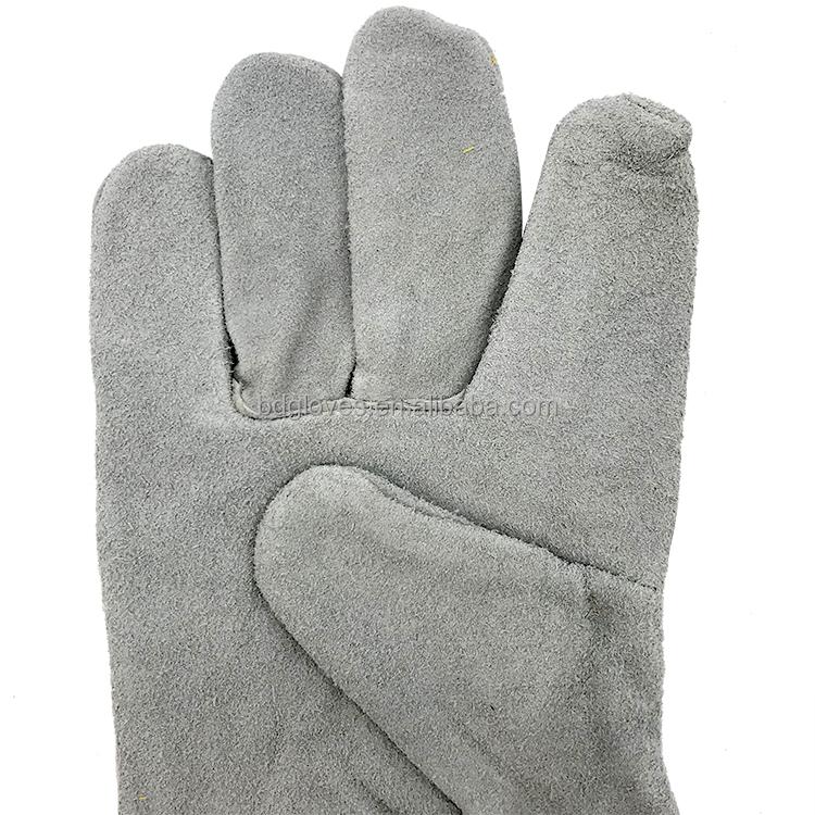 High Quality 10.5 Inch Men's AB Grade Anti-Cut PPE Buffalo Cowhide Split Construction Rigger Work Safety Gloves