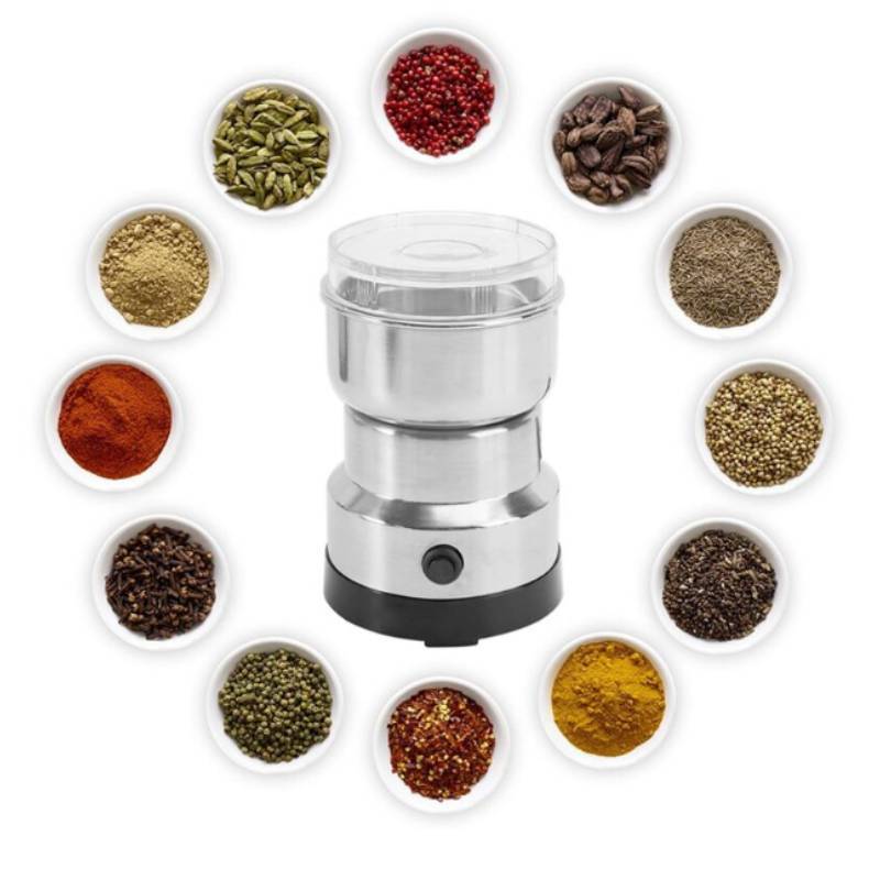Coffee Grinder Food Processor With Stainless Steel Blades For Home Use And Dry Grinding