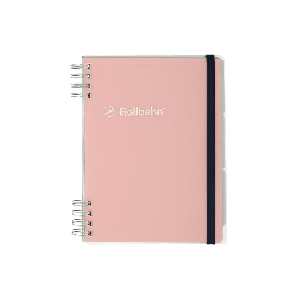 Rollbahn მოქნილი ყდა მაღალი გამჭვირვალე ჯიბე L [DELFONICS] [LIFE LOG] 360° (Ღია ვარდისფერი)