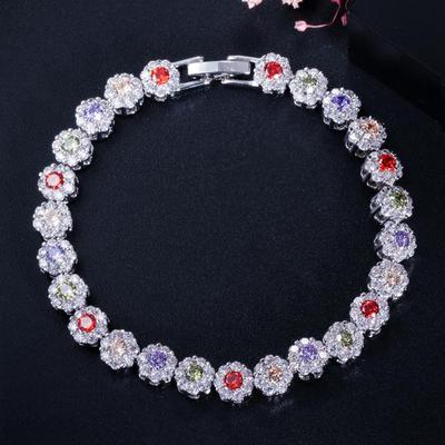 Bracciale tennis WWJ con zirconi cubici in 3 colori