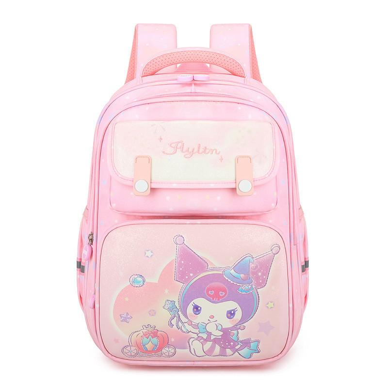 

Cute Cartoon Backpack For Kids In Grades 1-3 With Spine Protection And Lightweight Design Pink Kuromi