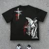 Vintage Gothic Tees Hip Hop Street Harajuku Tshirt Y2k Tops Print Cptton T Shirts Casual Loose Streetwear Unisex