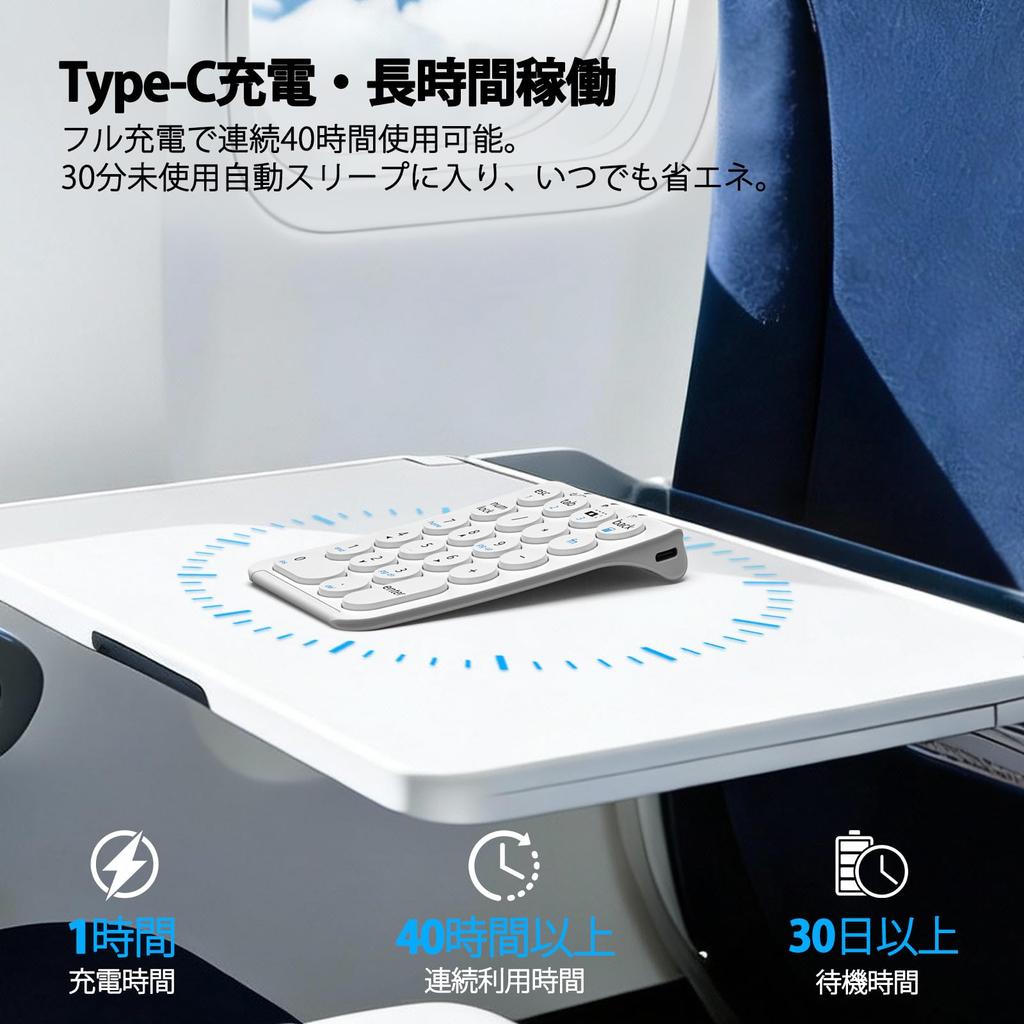 iClever KP08Pro Numeric Keypad, Bluetooth Wireless Number Keyboard, Pairs with up to 3 Devices, Ultra-Thin, with Tab Key, Bluetooth Wireless Number Pa