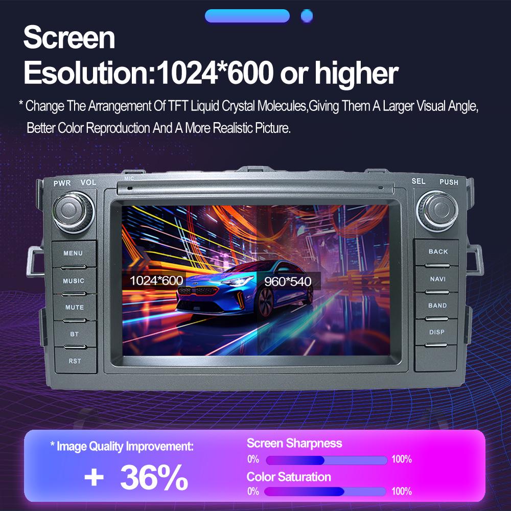 Toyota Auris Android Navigation System with HD Reversing Camera and CarPlay Integration