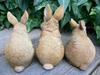 Kaninchenfiguren Mini-Freunde-Set drei N12150. Ornament Garten Innenraum Ausstellungsstück Maskottchen Gartenarbeit. Realistisches Design.