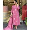 Indian Women Top Tunic Kurta Pant Dupatta Set Designer Party Wear Kurti Dress VF-20227