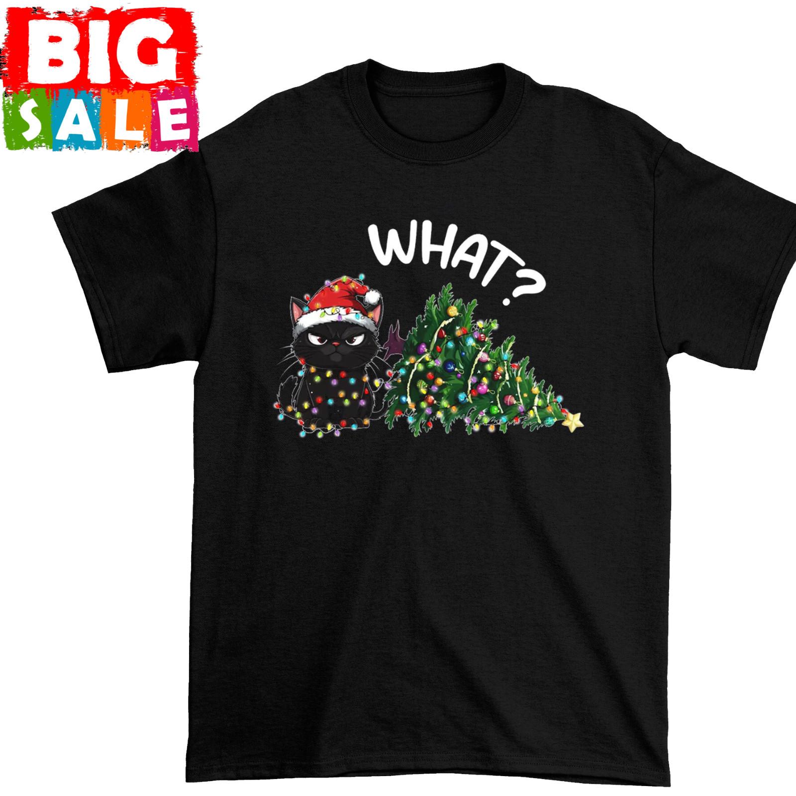 Cat Christmas shirt funny cat Christmas grumpy cat lover shirt Gift family D2022 3XL