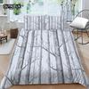 Gradient Color Duvet Cover Woodland Botanical Bedding Set Nature Rustic Tree Branch Leaf Comforter Cover Queen For Kids Adults