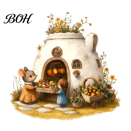Cute Animal Wall Murals Cartoon Mouse Sticker, Fairy Tale Decal, PVC Waterproof Removable Vinyl Stickers Art Decors, Self Adhesive Mural for