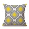Yellow Geometric Ikat Nordic Mosaic Pattern Home Decorative Cotton Linen Sofa Throw Pillow Case Car Chaie Seat Cushion Cover