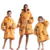 2023 Hooded Oversized Flannel Blanket Clothing for Men & Women – Extended Length for Warmth