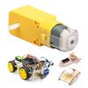 4Pcs 3V Double Shaft Geared Motor Gearmotor Intelligent Car Chassis Four Drive Motor for Intelligent Car Robot