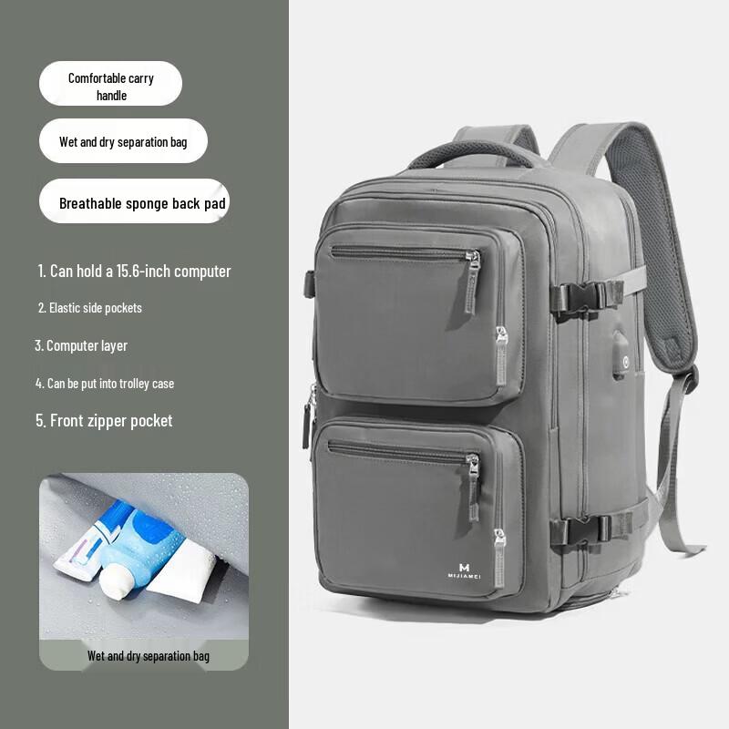 Miqiaomei Men's Large Capacity Travel Laptop Backpack