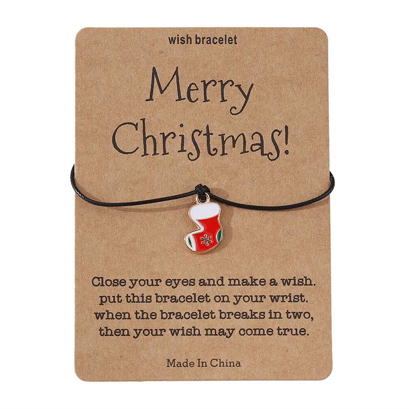 

Trendy Cross-Border Christmas Bracelet with Festive Symbol Pendant