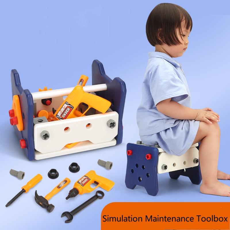 Simulation Maintenance Tool Electric Drill Repair Box Parent-Child Interaction Children's Electric Toys Birthday Gift Set