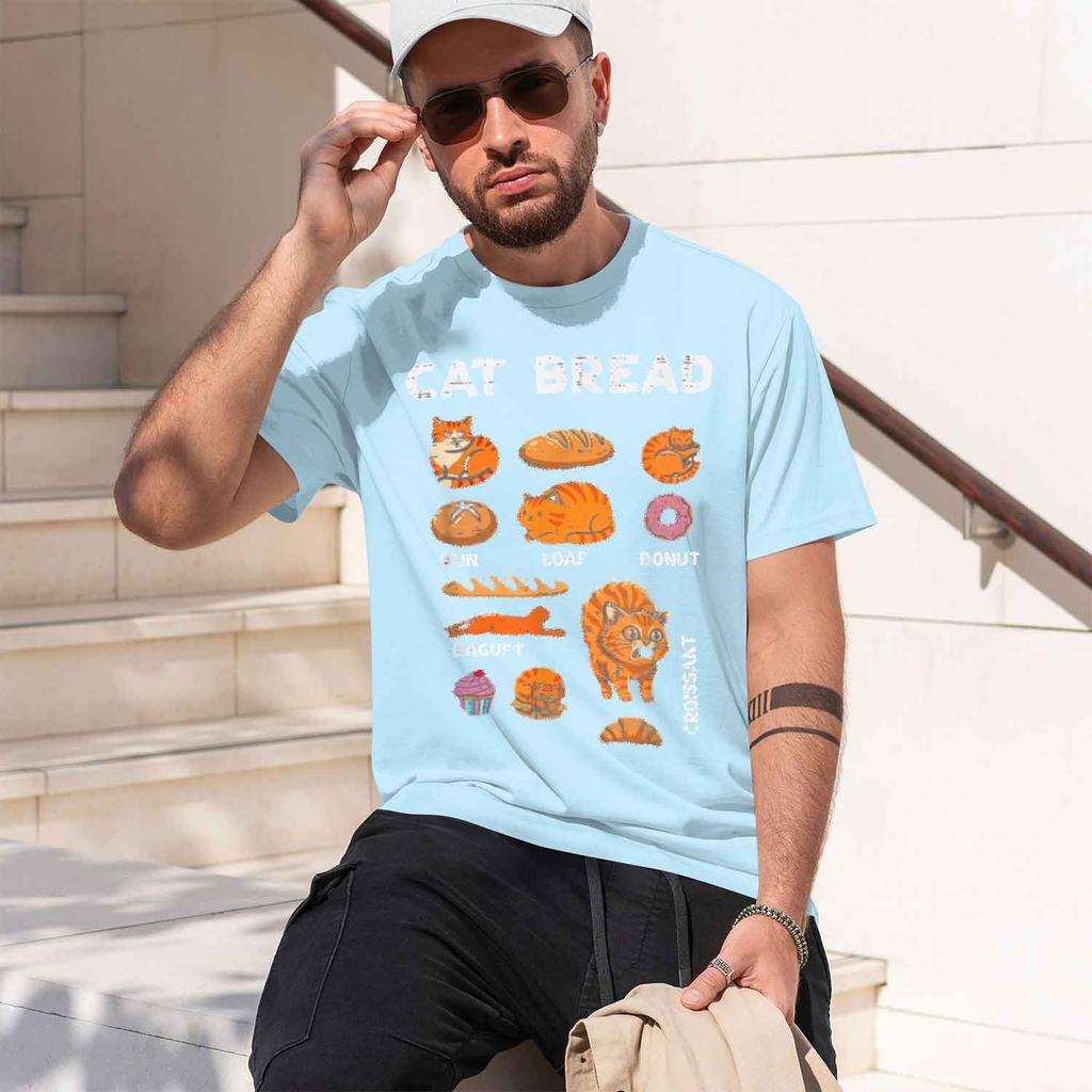 Bread Bun Loaf Cute Kitten Food Pun Grh Tees New Shirts And Tshirts Tshirts For Unisex Print 2026 New Model Shortsleeve Crewneck
