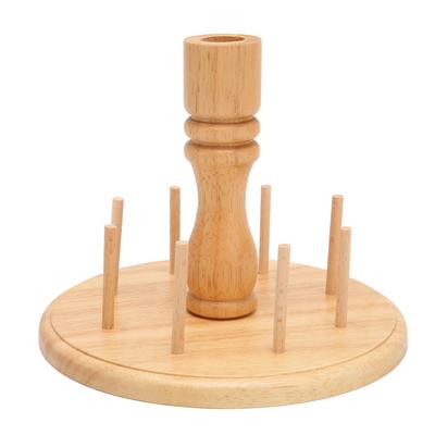 Portarocchetti in Legno 8 Bobine Legno di Faggio Porta Bobine Ricamo Quilting Strumenti per Cucire