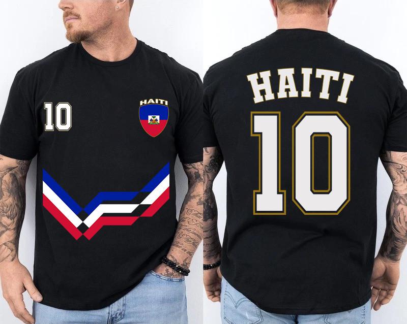 Haiti Soccer Shirt, Haiti Number 10 Soccer Jersey Style Shirt