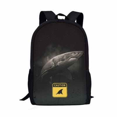 Mochila escolar estampada com estampa de tubarões do oceano para meninos e meninas, bolsa para livros, mochila casual para armazenamento diário, mochila de viagem para adolescentes