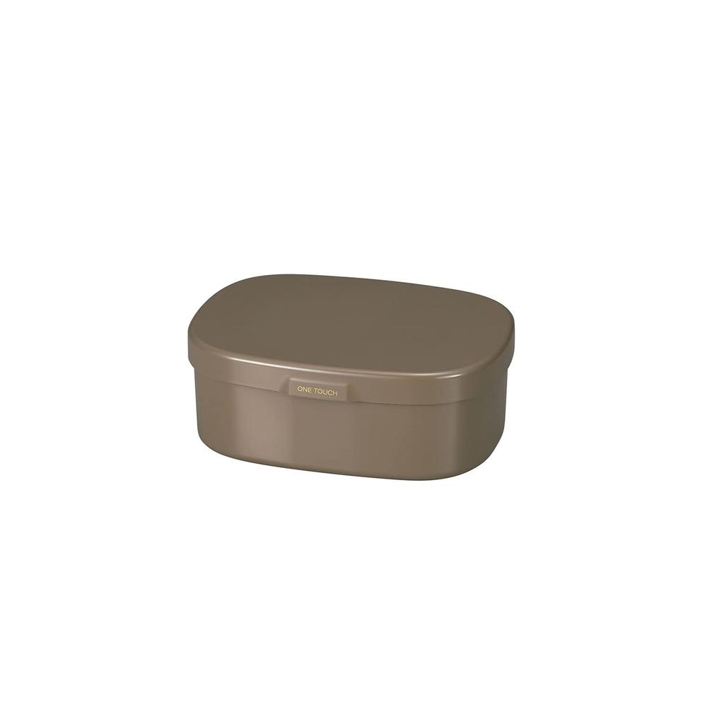 Tatsumiya HAKOYA Quickly Washable Lunch Made in Microwave and Dishwasher Safe Box, One-Touch, Japan, Large, 900ml, Gray,