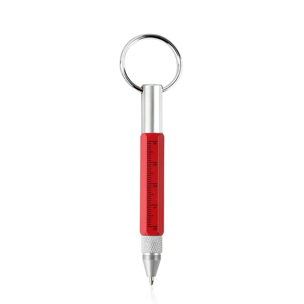 Mini Multifunction Ballpoint Pen Stylus 6 In 1 Metal Screwdriver Touch Screen Tool Pen Small Scale Keychain Pens Gift Accessory