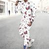 Men Distressed American Flag Star Stripe Print Long Sleeve Sweatshirt And Drawstring Jogger Pants Two Piece Outfit