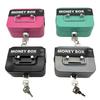 1PC Lockable Safe with Key - Portable Metal Safe, Creative Coin Organiser & Sturdy Storage Box for Kids