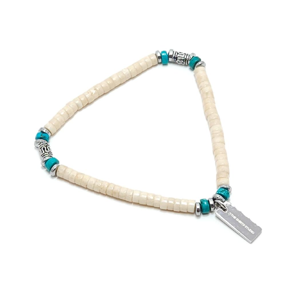 The Shirts Studio Ivory Pebble Bead Gemstone Bracelet