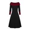 Europe, America, Autumn and Winter Fashion Women's Dress with Long Sleeves and A Shoulder.