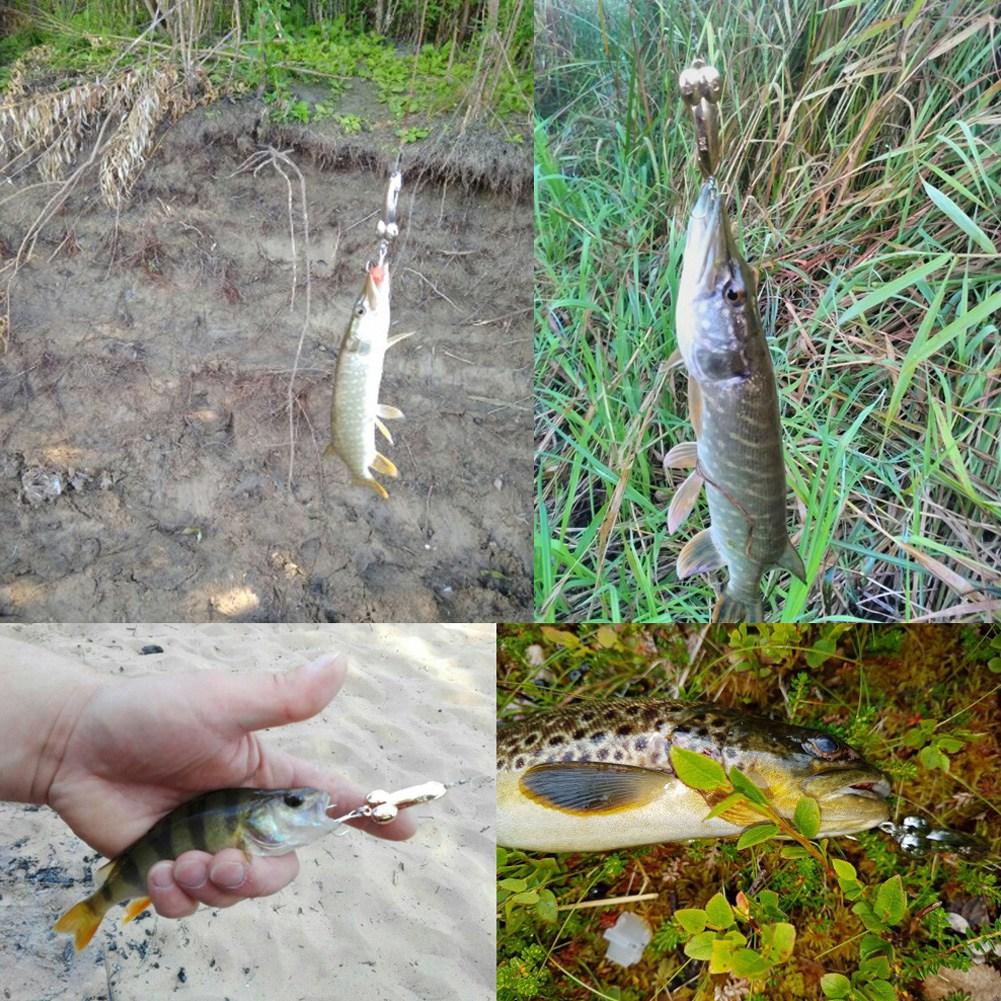 Conjunto de Iscas de Pesca Vibratórias de Metal 2 peças Kit de Iscas Artificiais Rígidas com Anzol (5gOuro+20gOuro)