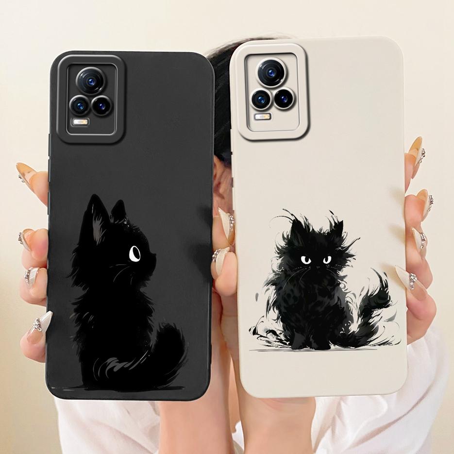 For Vivo V21 Case V2066 V2108 Cute Cat Panda Cartoon Cover Soft Silicone Case For Vivo V21e V2061 V 21 e VivoV21 VivoV21e Fundas