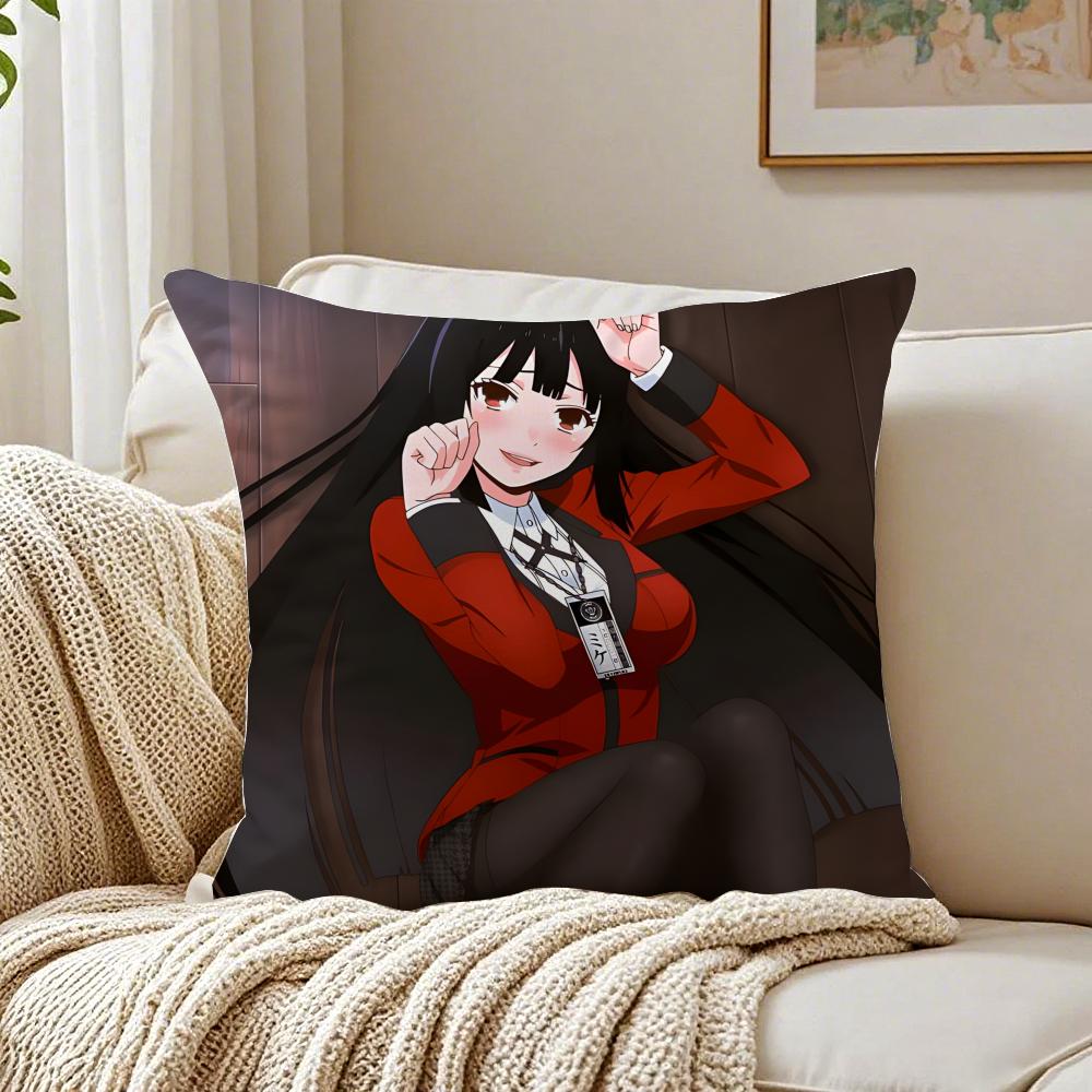 Japanese anime hot KKakegurui YYumeko Jabami Cushion Cover Pillowcase Antidustmite living Room Sofa Decor Cushion Room