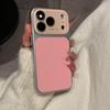 Leather Texture Drop-Proof Case for iPhone 14/15/16/17 Pro Max - Solid Color Design.