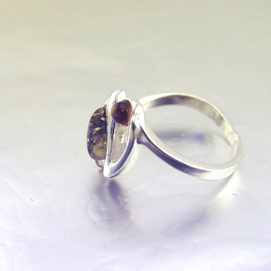 Stříbrný prsten 'Inspiration' Amber