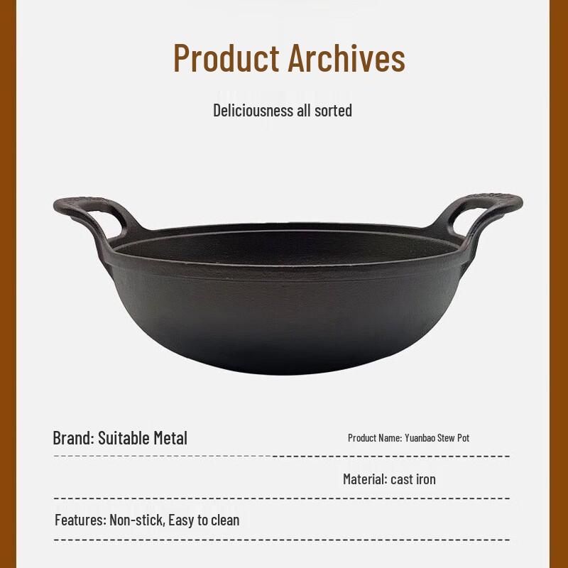 Zhishi Mehrzweck-Gusseisen Schmor- und Bratpfanne mit Glasdeckel