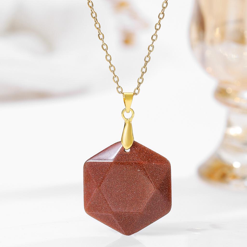 Natural crystal pendant, amethyst hexagram, David's star, necklace, Bohemian jewelry