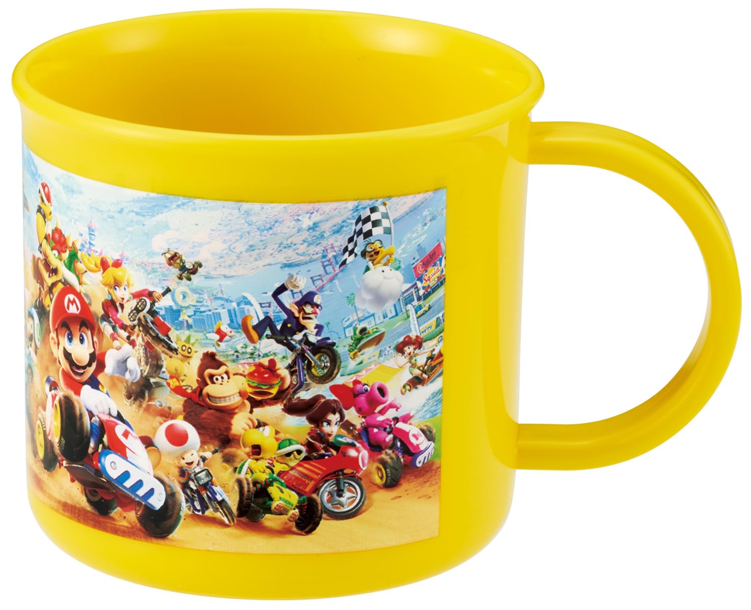 Skater cup children plastic 200ml dishwasher safe made Japan Super Mario Kart boys.